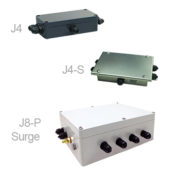 J4 / J4-S / J8-P<br>Surge Junction Box (IP68/67/66 / 4 or 8 Load Cells / Stainless Steel or Surge Protection options)