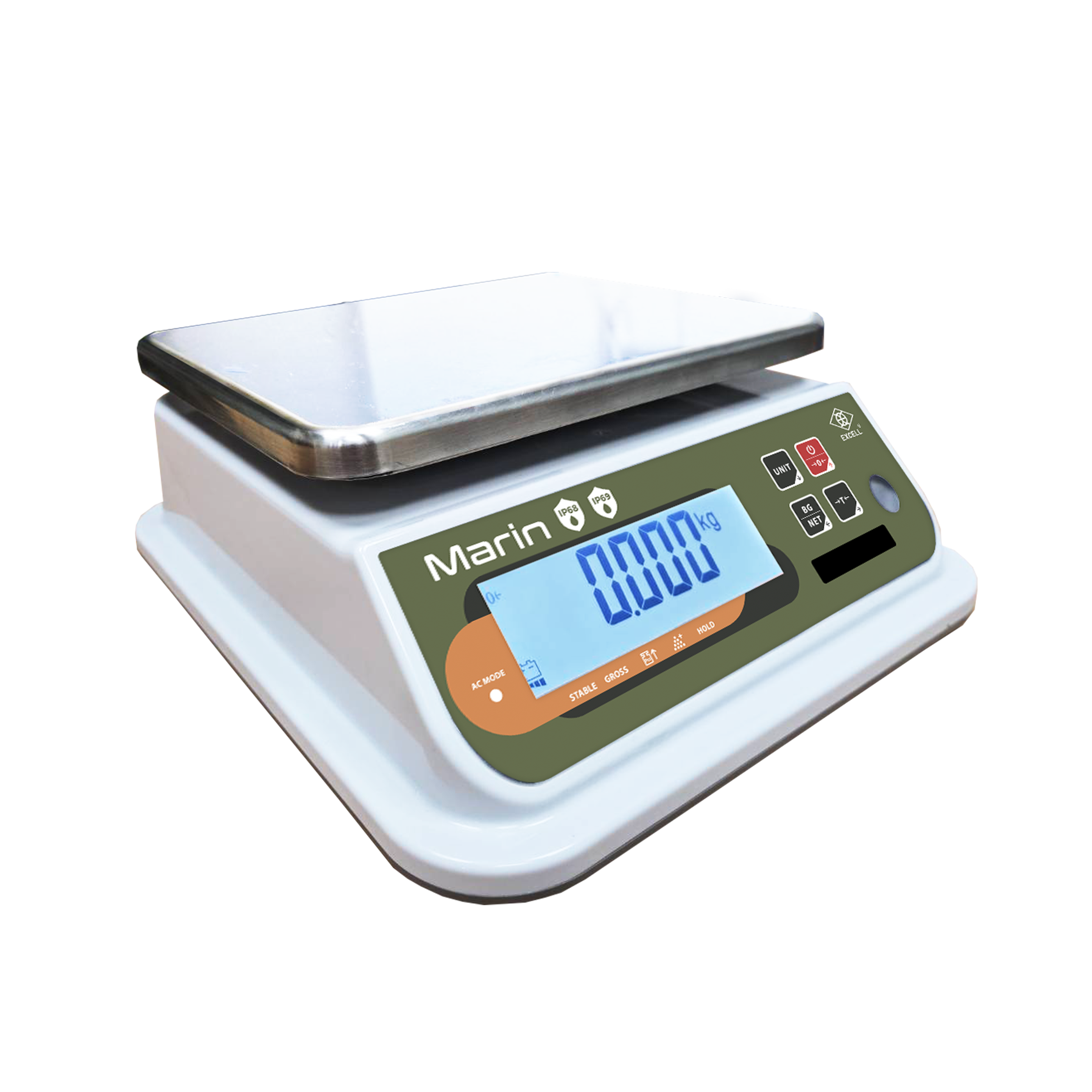 Marin LCD / Marin LED Aircharge </BR> IP68 & IP69 Waterproof Weighing Scale